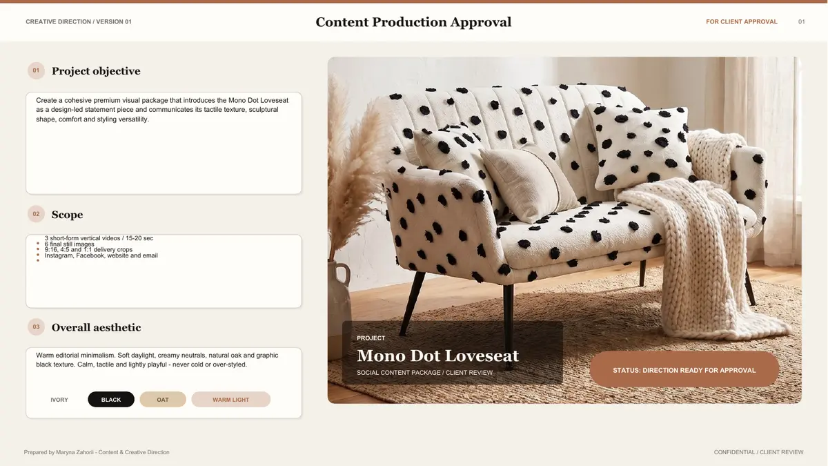 Mono Dot Content Approval, page 1